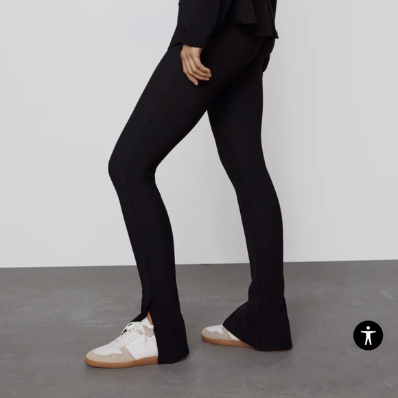 Nwot Zara Ottoman Split Hem Leggings 